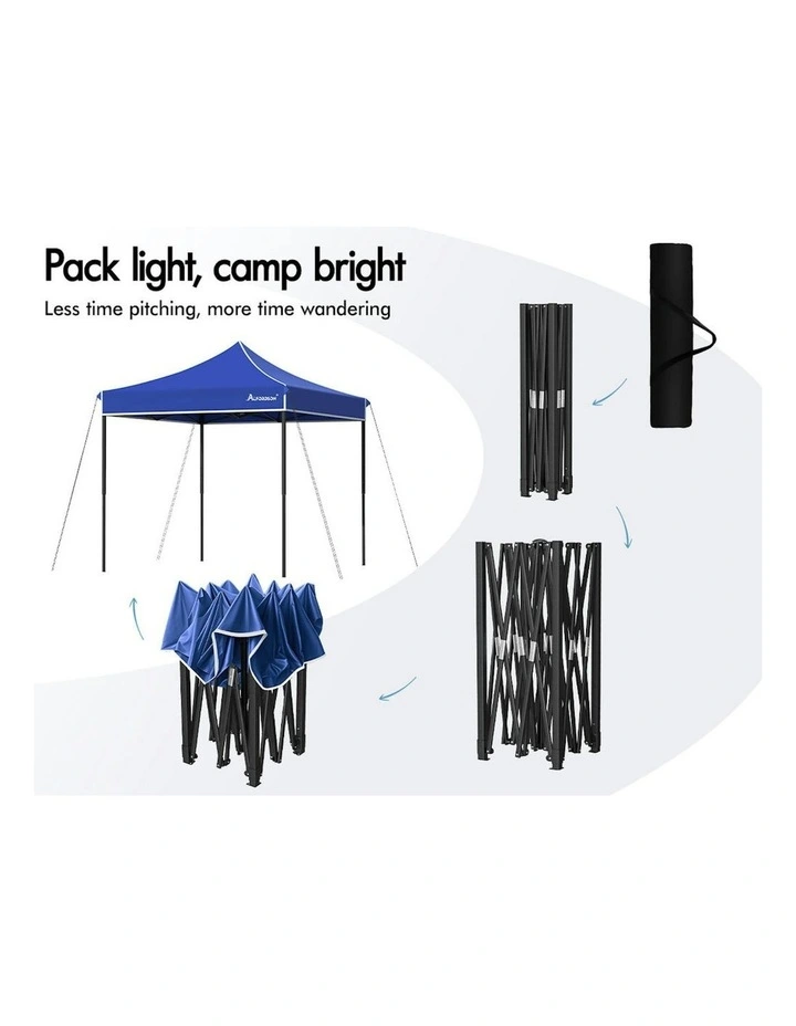 Gazebo 600D Oxford Folding Outdoor Tent in Blue image 7