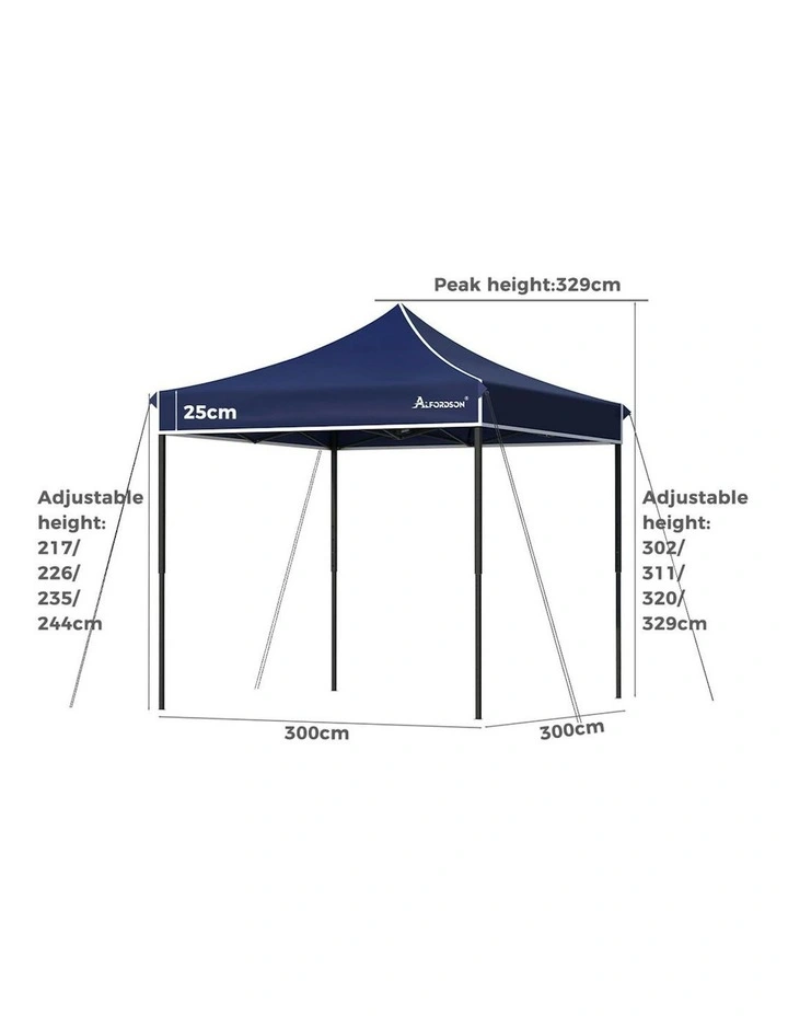 Gazebo Oxford Folding Tent 3x3m in Navy image 3