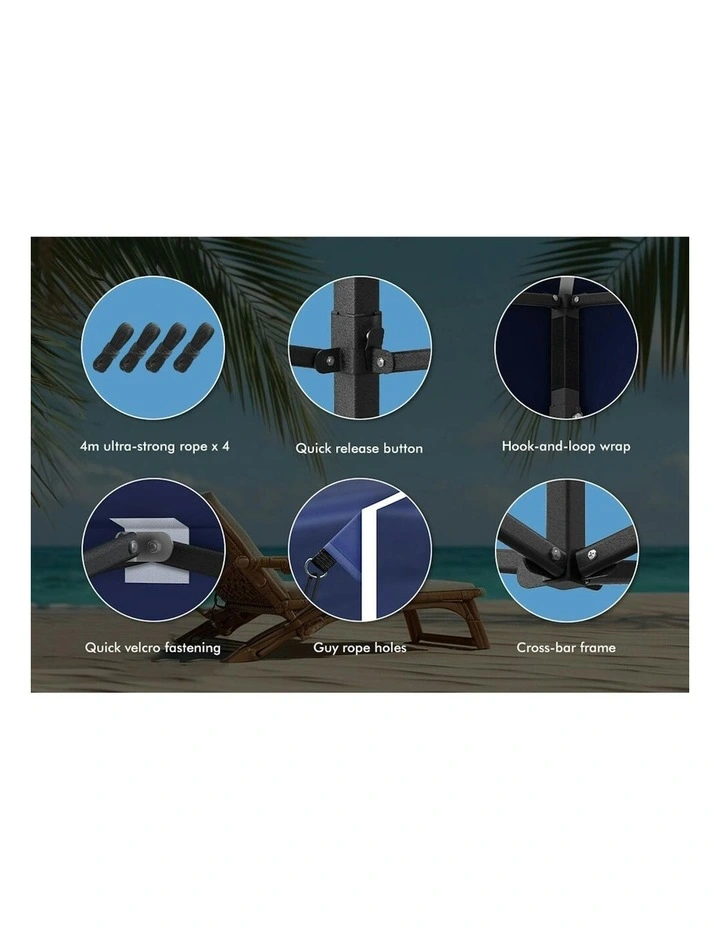 Gazebo Oxford Folding Tent 3x3m in Navy image 6