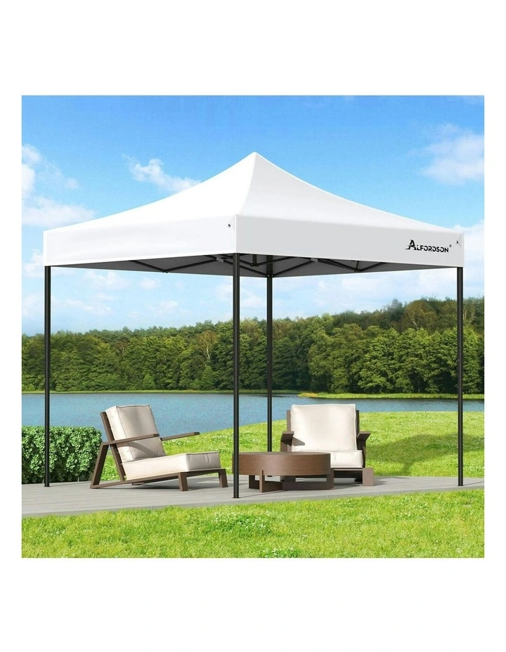 Gazebo Pop Up Marquee 600D Oxford Folding Tent 3x3m in White image 2