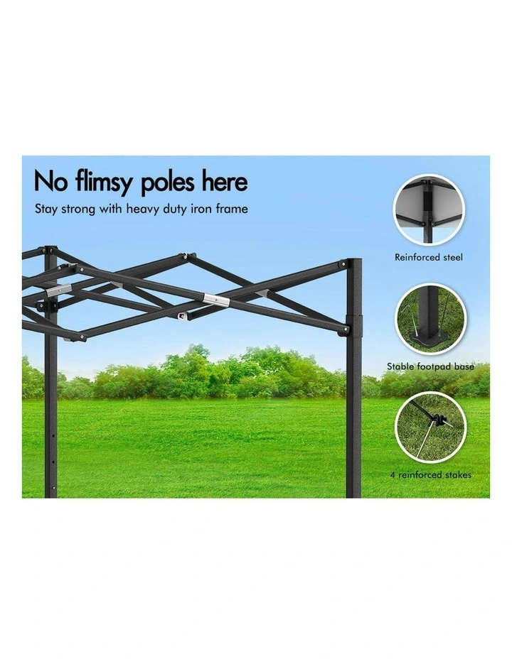 Gazebo Pop Up Marquee 600D Oxford Folding Tent 3x3m in White image 4