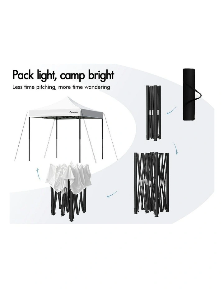 Gazebo Pop Up Marquee 600D Oxford Folding Tent 3x3m in White image 7