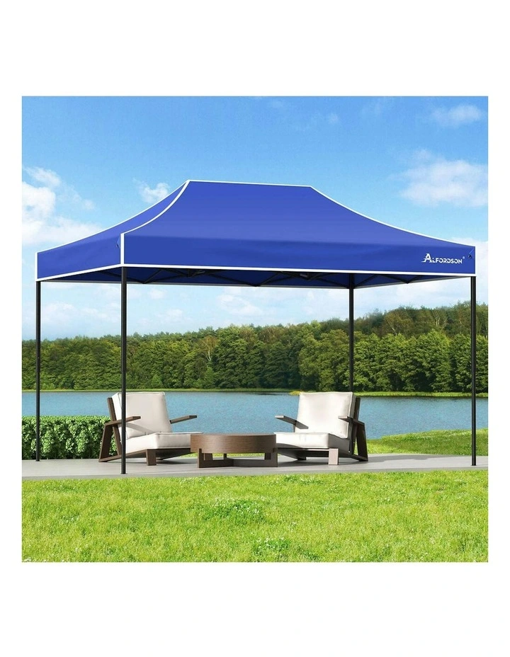 Gazebo Pop Up Marquee Folding Tent 4.5x3m in Blue image 2