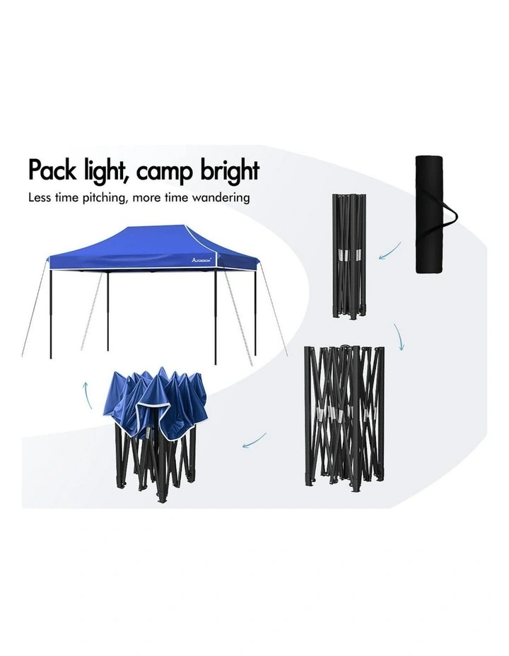 Gazebo Pop Up Marquee Folding Tent 4.5x3m in Blue image 7
