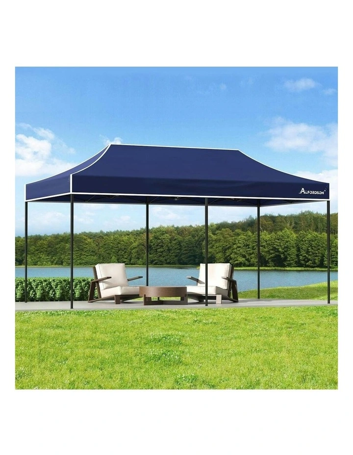 Gazebo Marquee 600D Oxford Folding Outdoor Tent 6x3m in Navy image 2