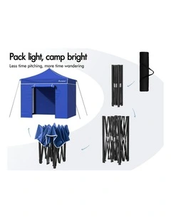 Gazebo Marquee 600D Oxford Folding Camping Tent 3x3m in Blue