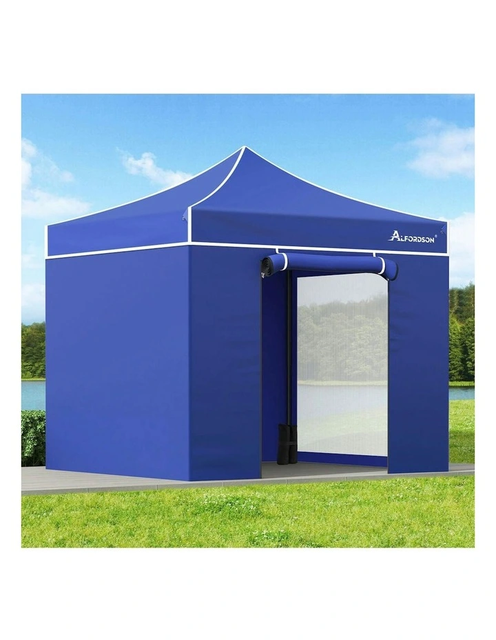 Gazebo Marquee 600D Oxford Folding Camping Tent 3x3m in Blue image 2