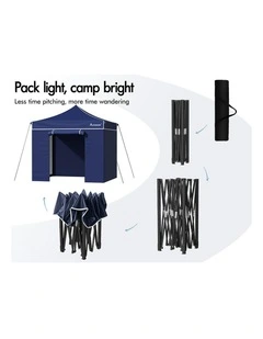 Gazebo Marquee 600D Oxford Folding Camping Tent 3x3m in Navy