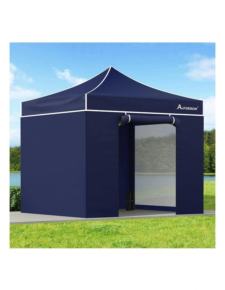 Gazebo Marquee 600D Oxford Folding Camping Tent 3x3m in Navy image 2