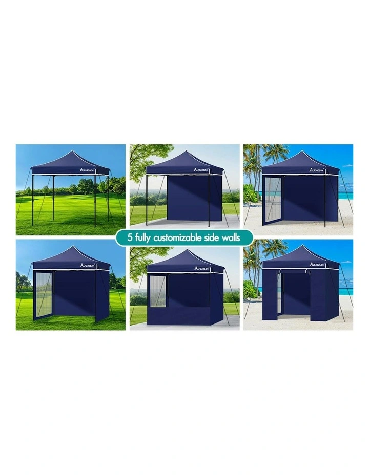 Gazebo Marquee 600D Oxford Folding Camping Tent 3x3m in Navy image 5