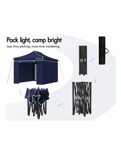 Gazebo Marquee 600D Oxford Folding Camping Tent 4.5x3m in Navy