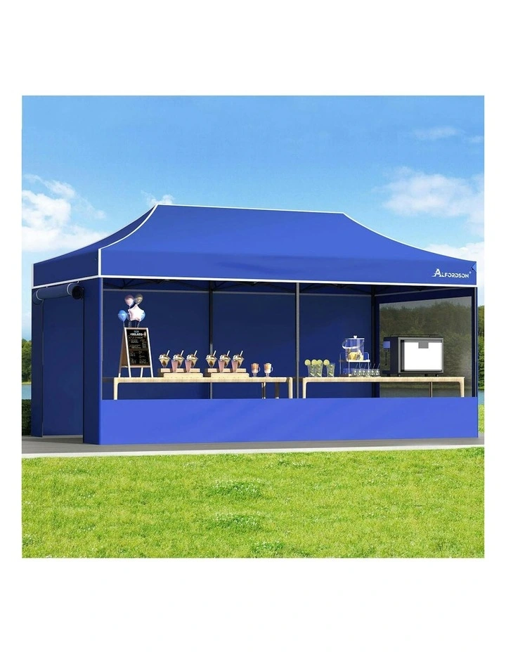 Gazebo Marquee Camping Folding Tent 3x6m in Blue image 2