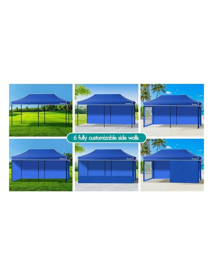 Gazebo Marquee Camping Folding Tent 3x6m in Blue image 5