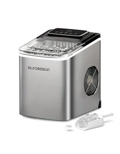 Commercial 12kg 24hour Timer 2.2L Portable Ice Maker in Silver