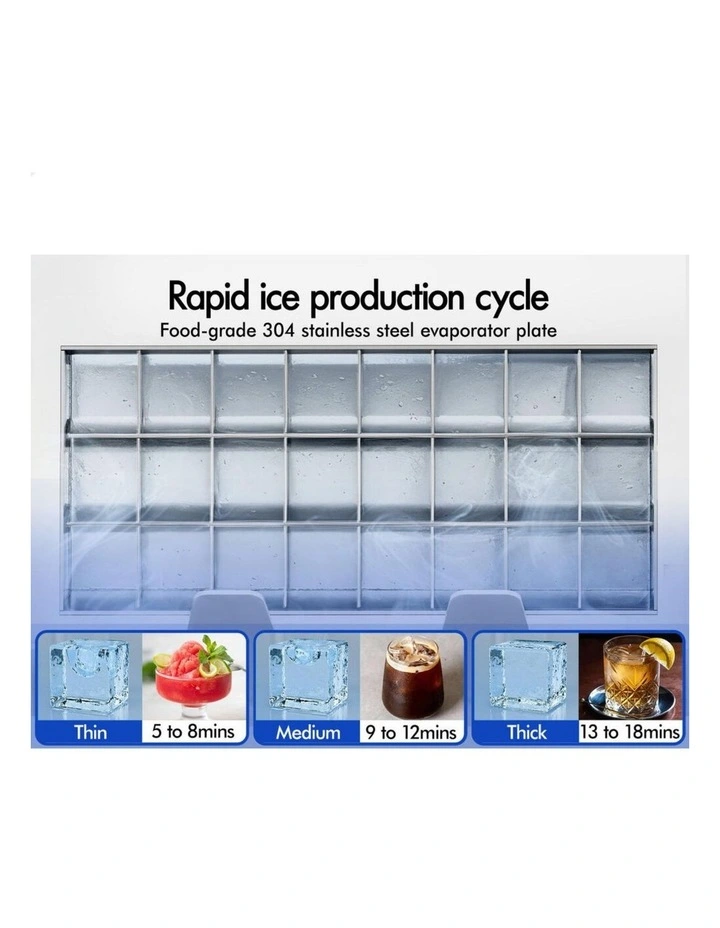 Commercial Ice Maker Machine 3.7L in Silver image 6