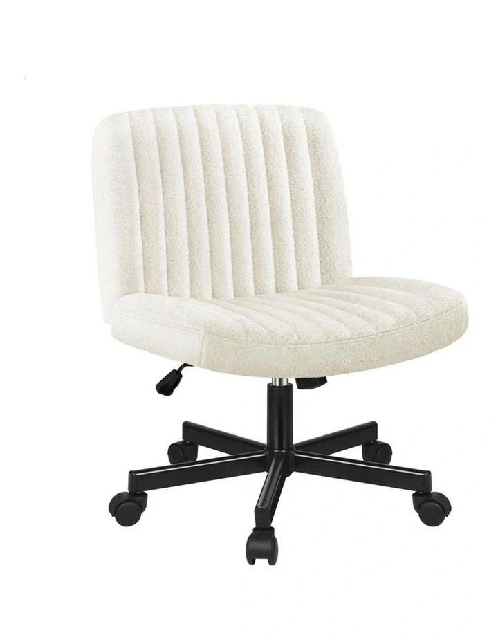 Criss Cross Legged Office Chair in White image 1