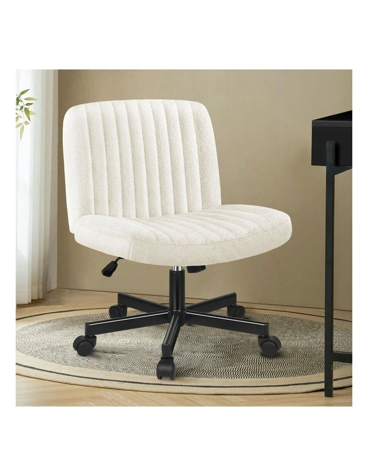 Criss Cross Legged Office Chair in White image 2
