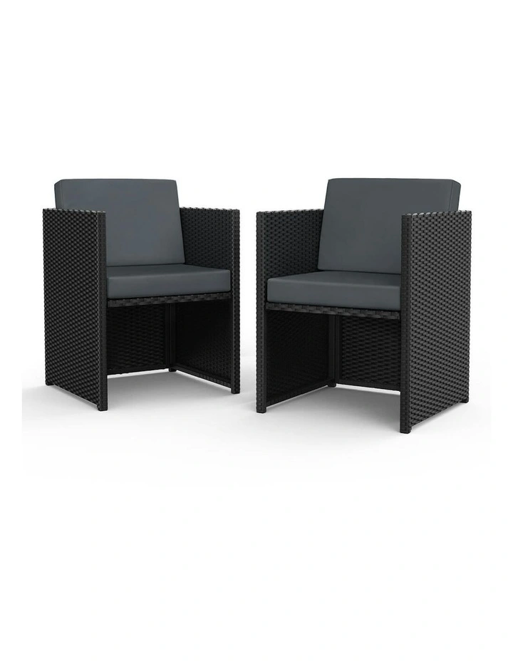 Outdoor Dining Lounge Chair in Black image 1