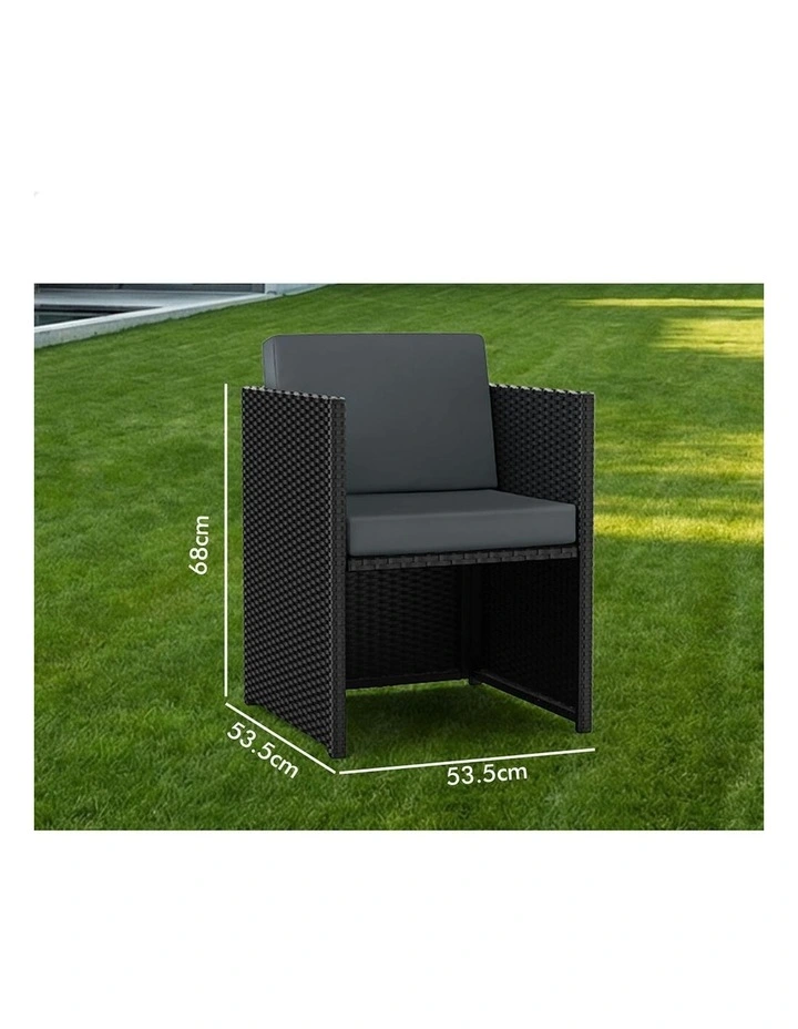 Outdoor Dining Lounge Chair in Black image 7
