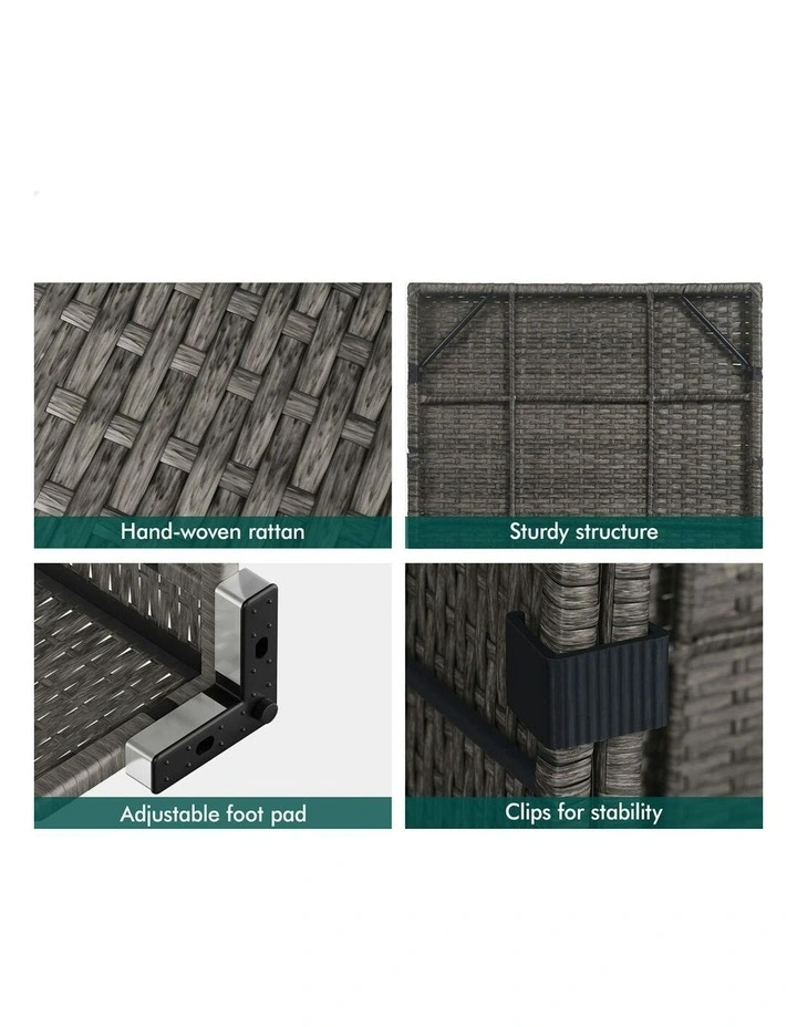 Outdoor Setting Lounge Sofa Set 6 Seater in Dark Grey image 7