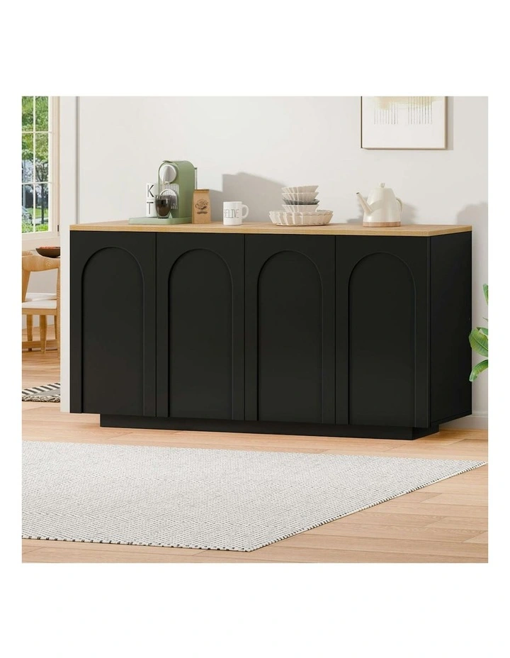 Buffet Sideboard Storage Cabinet in Black image 2