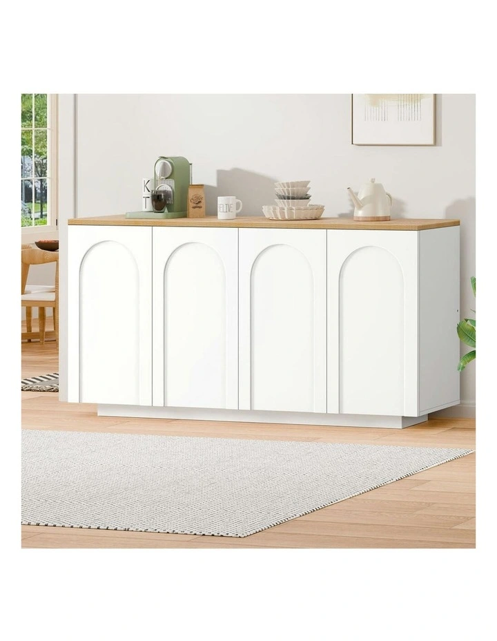 Buffet Sideboard Storage Cabinet in White image 2