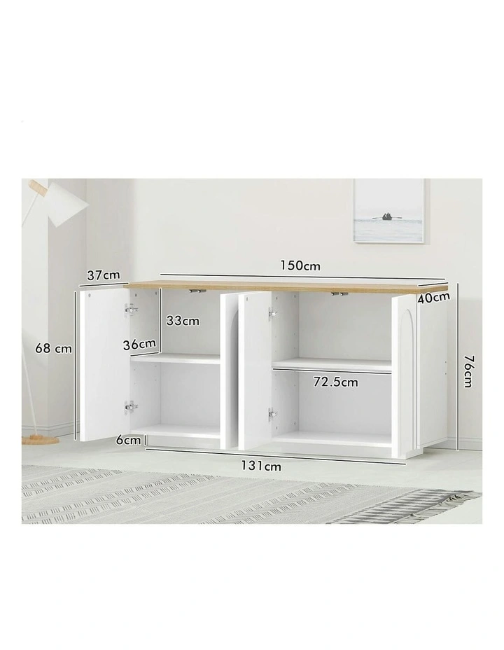 Buffet Sideboard Storage Cabinet in White image 6