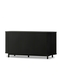 Buffet Sideboard 3 Doors Cabinet in Black