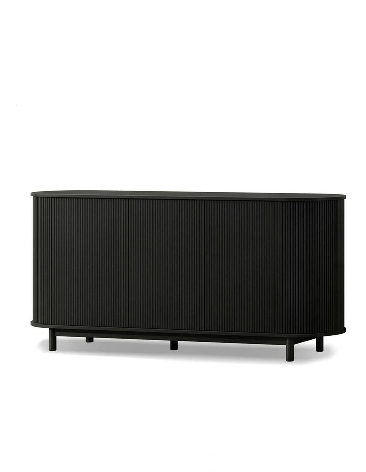 Buffet Sideboard 3 Doors Cabinet in Black image 1