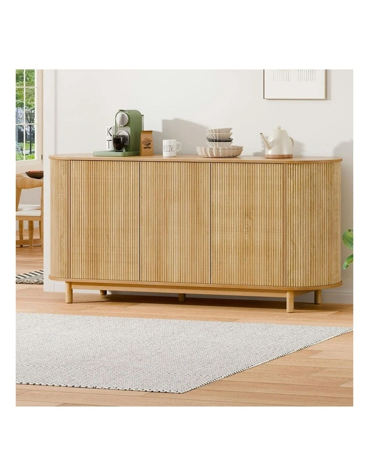 Buffet Hallway Doors Sideboard Cabinet in Beige image 2