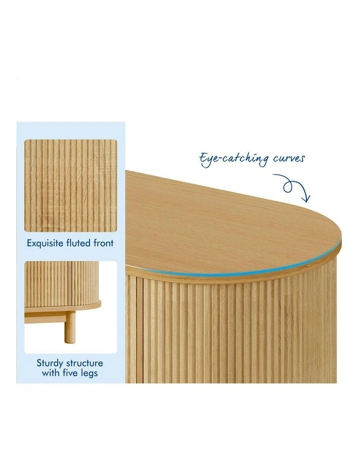 Buffet Hallway Doors Sideboard Cabinet in Beige image 5