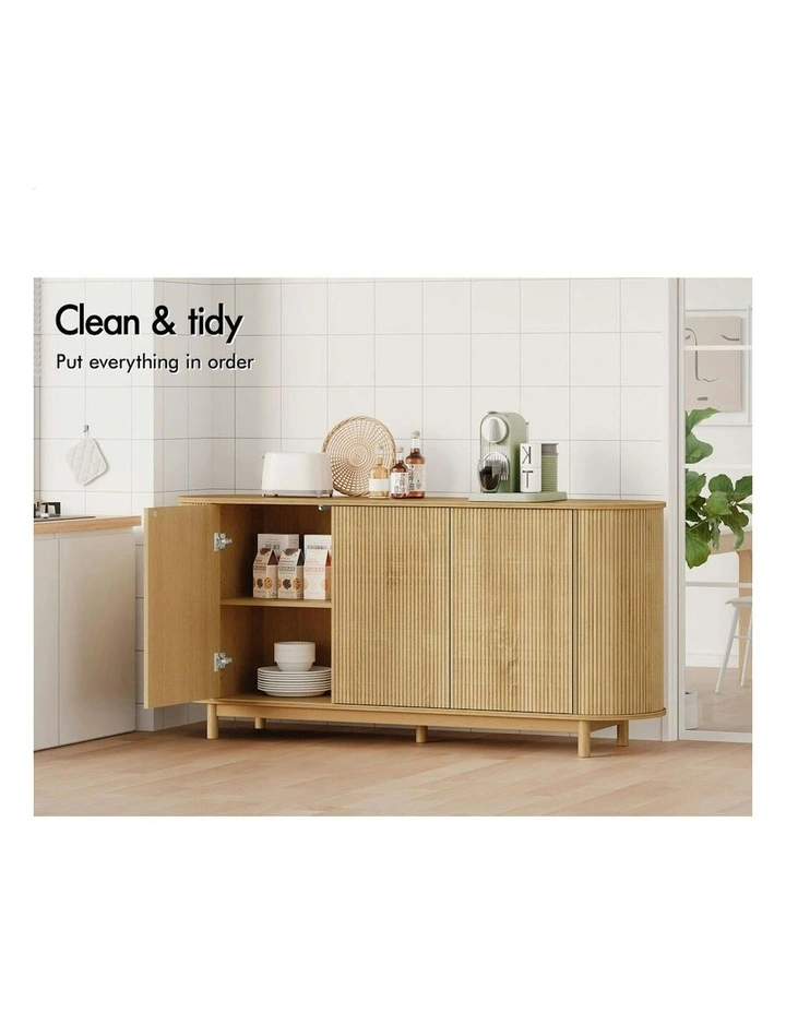 Buffet Hallway Doors Sideboard Cabinet in Beige image 7