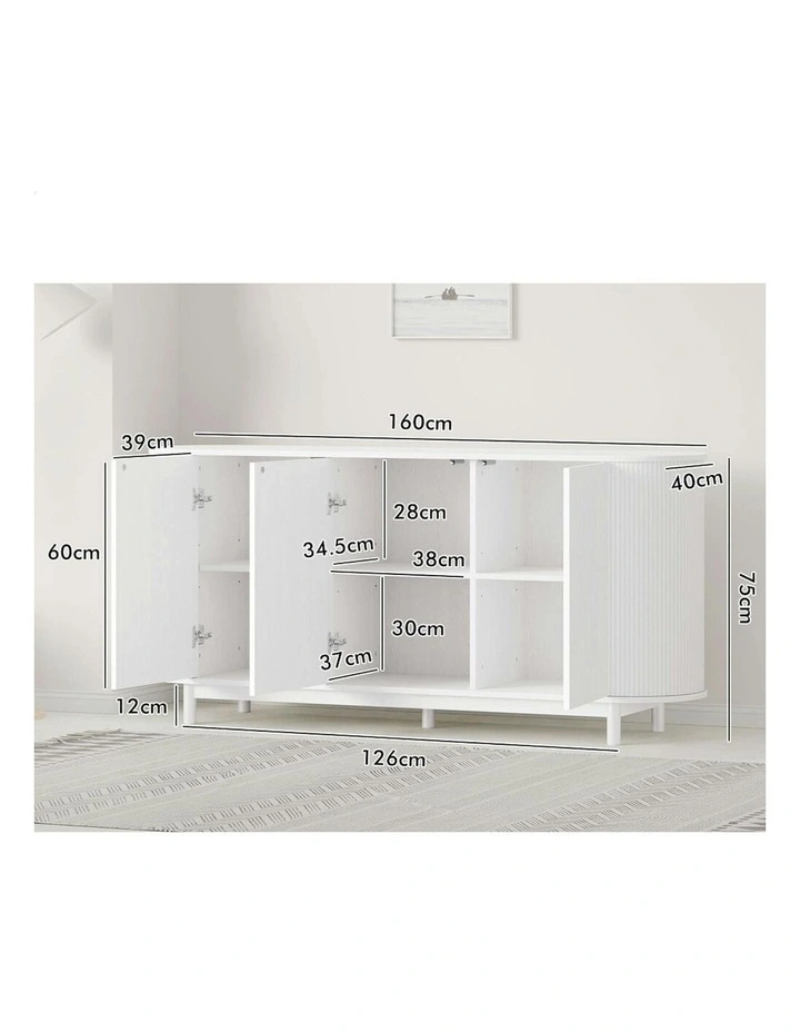 Buffet Hallway Table Sideboard Cabinet in White image 6