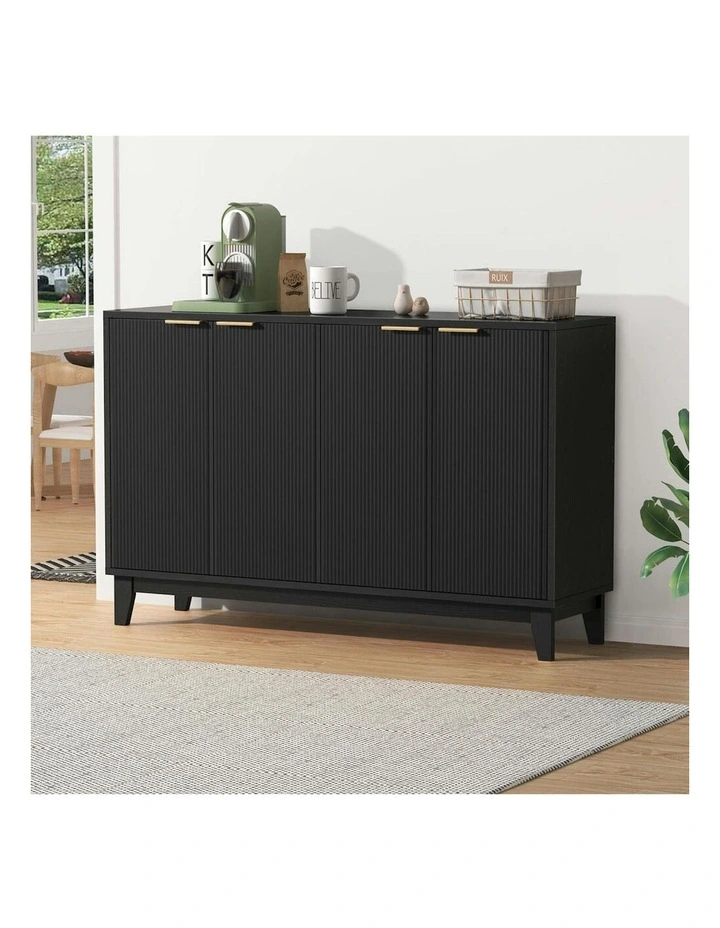 Buffet Hallway Table Sideboard Storage Cabinet in Black image 2