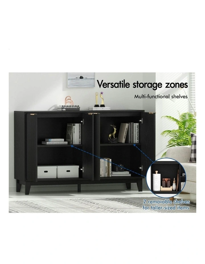 Buffet Hallway Table Sideboard Storage Cabinet in Black image 6