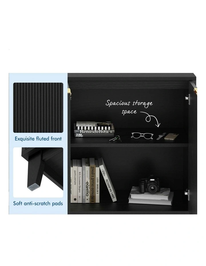 Buffet Hallway Table Sideboard Storage Cabinet in Black image 7