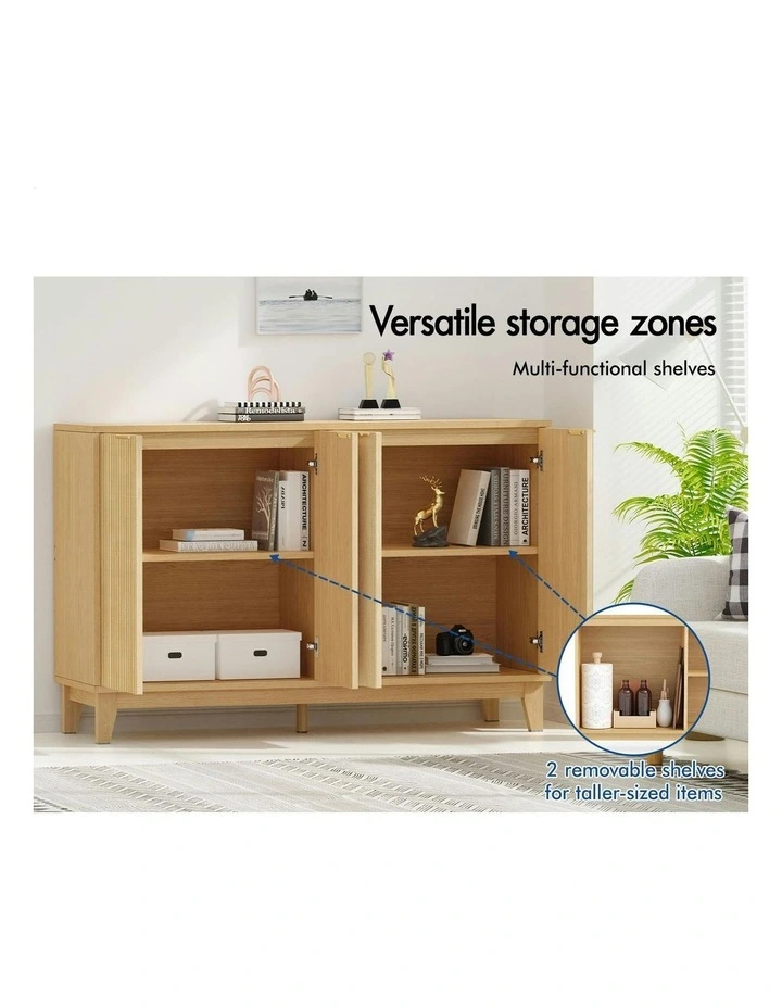 Buffet Hallway Table Sideboard Storage Cabinet in Beige image 5