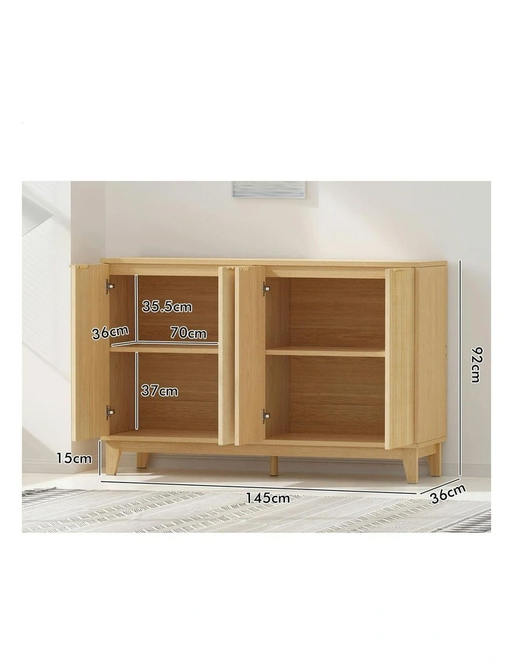 Buffet Hallway Table Sideboard Storage Cabinet in Beige image 7