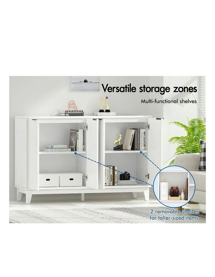 Buffet Hallway Sideboard Storage Cabinet in White image 5