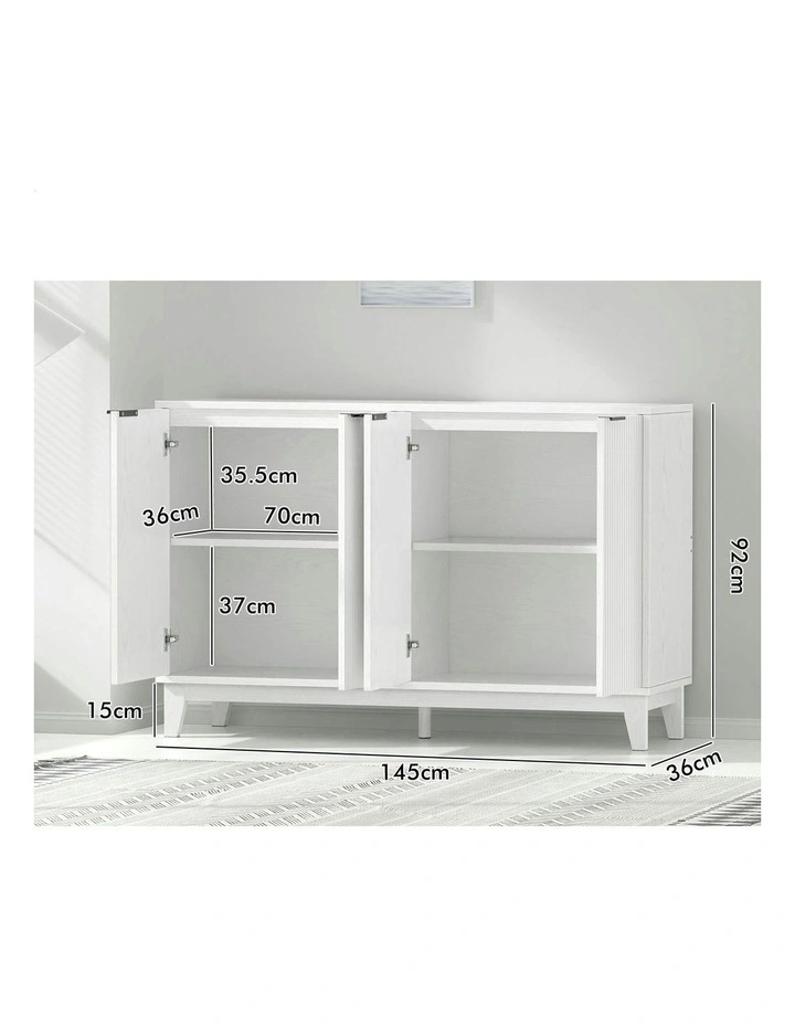 Buffet Hallway Sideboard Storage Cabinet in White image 7
