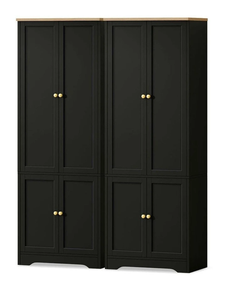 Buffet Hallway Sideboard Storage Cabinet 184cm in Black image 1