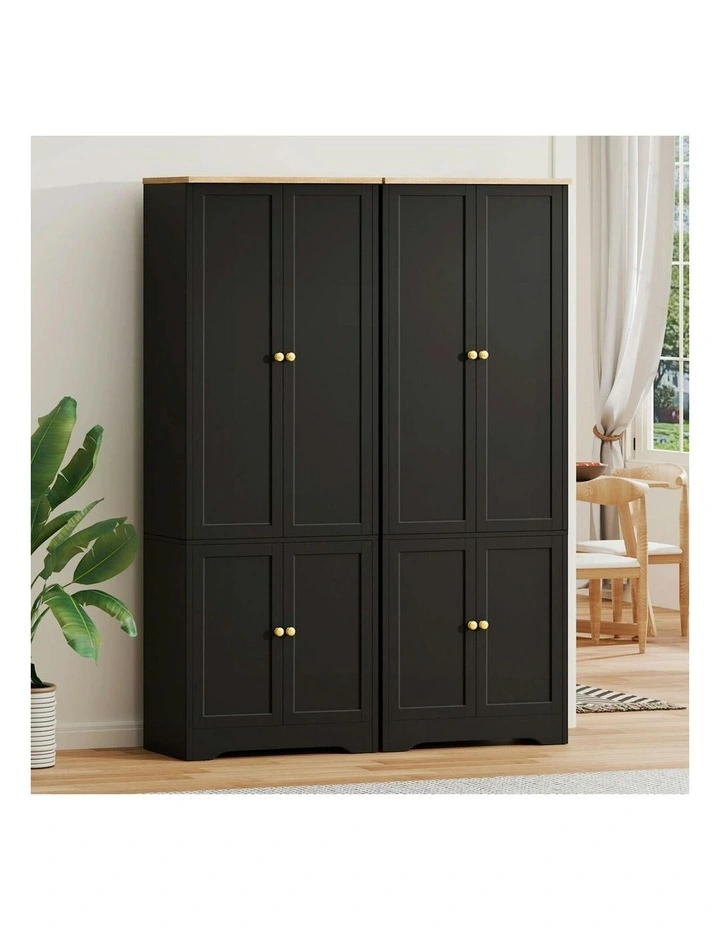 Buffet Hallway Sideboard Storage Cabinet 184cm in Black image 2