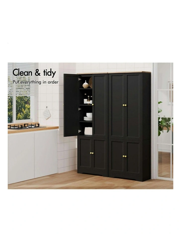 Buffet Hallway Sideboard Storage Cabinet 184cm in Black image 3