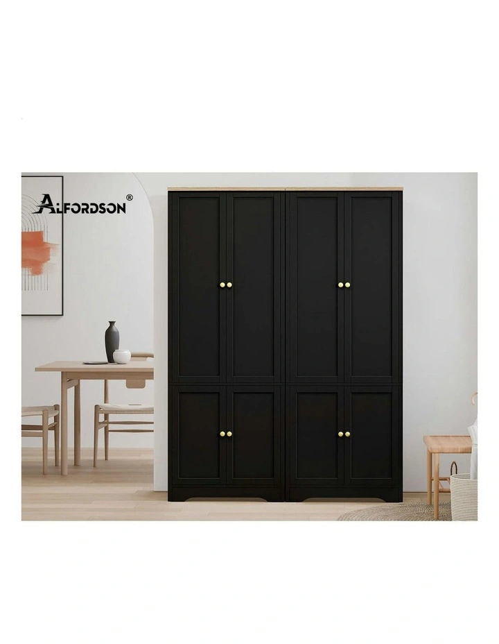 Buffet Hallway Sideboard Storage Cabinet 184cm in Black image 7