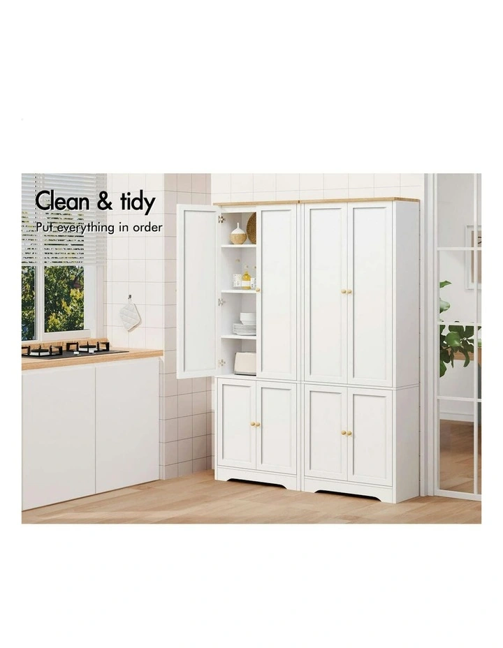 Buffet Hallway Sideboard Storage Cabinet 184cm in White image 3