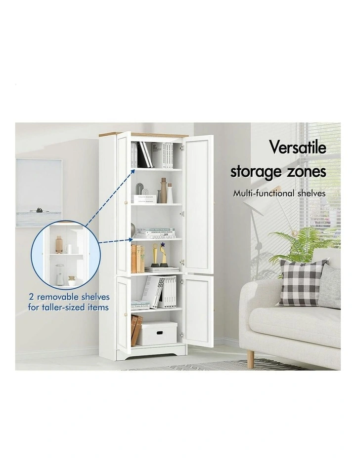 Buffet Hallway Sideboard Storage Cabinet 184cm in White image 4