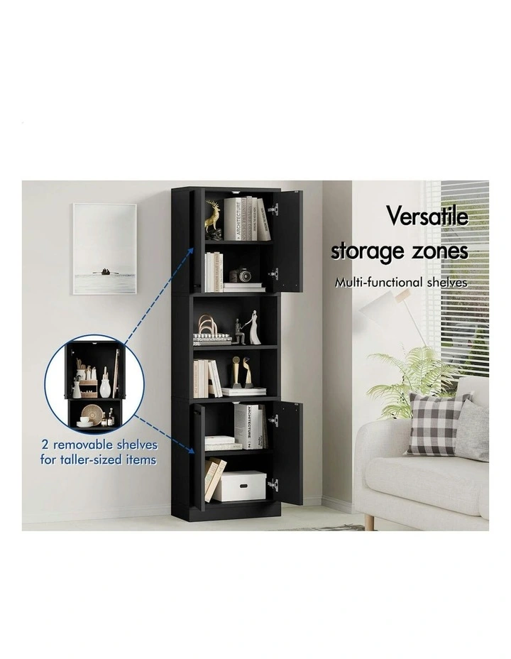 Buffet Sideboard Storage Cabinet 190cm in Black image 3