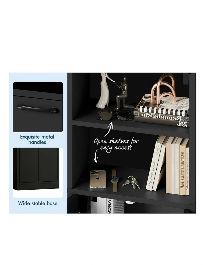 Buffet Sideboard Storage Cabinet 190cm in Black image 5