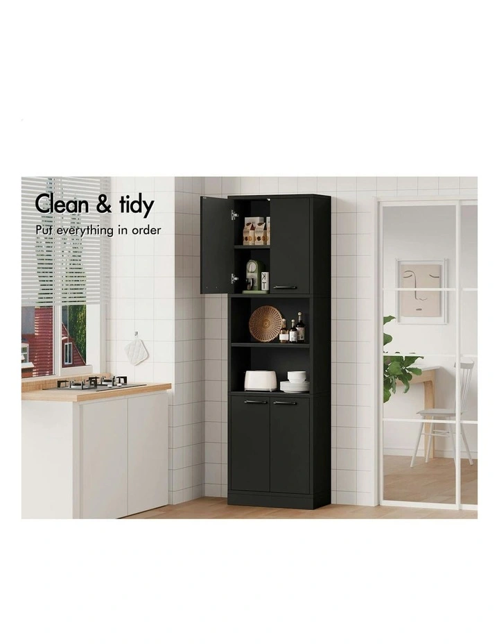 Buffet Sideboard Storage Cabinet 190cm in Black image 7