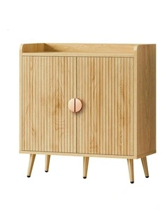 Buffet Hallway Wooden Doors Sideboard Cabinet Storage in Beige